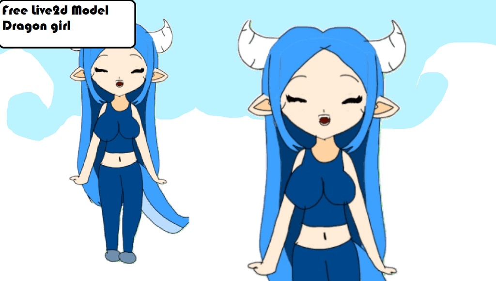 Free Dragon Girl Live2d Model for VTS