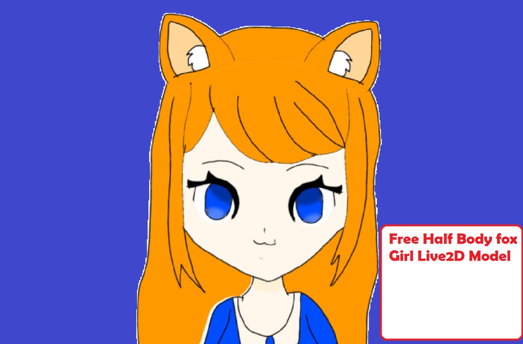 Free Half Body Fox Girl Live2D Model - Kayla White - BOOTH