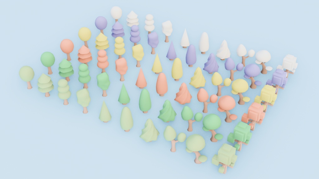 木３Dモデル素材セット[FBX][unitypackage]