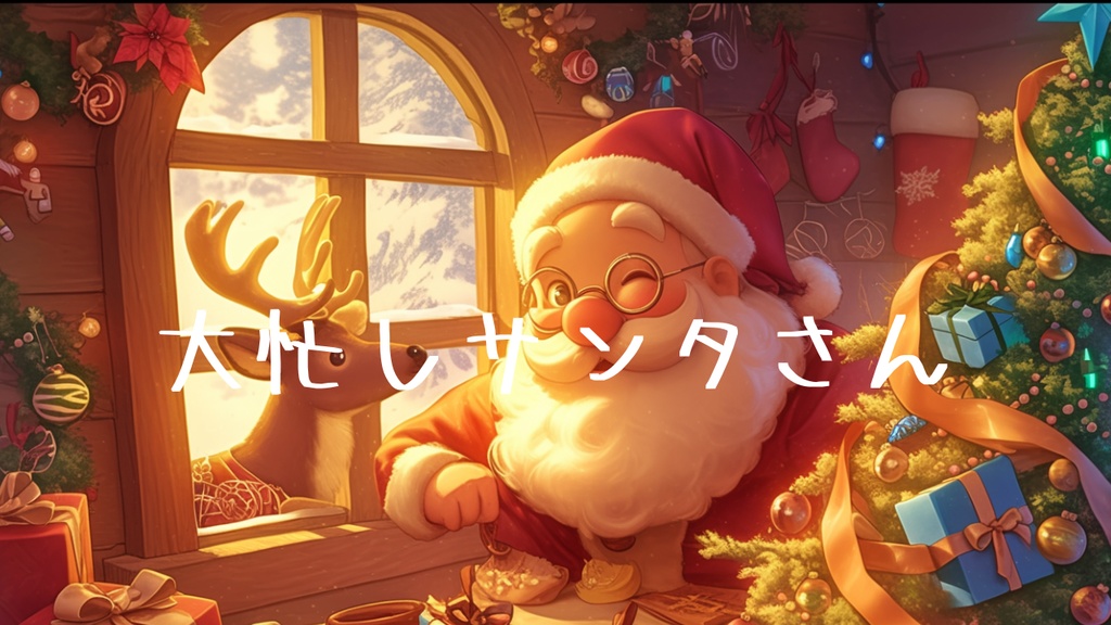 『大忙しのサンタさん』ホワイトクリスマス