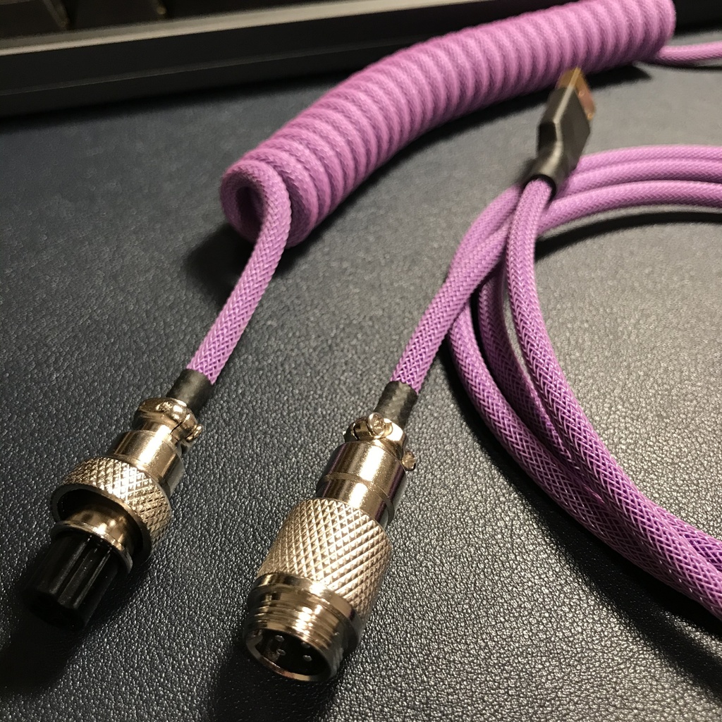 カスタムUSBケーブル パープル