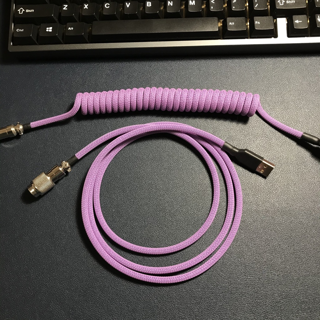 カスタムUSBケーブル パープル