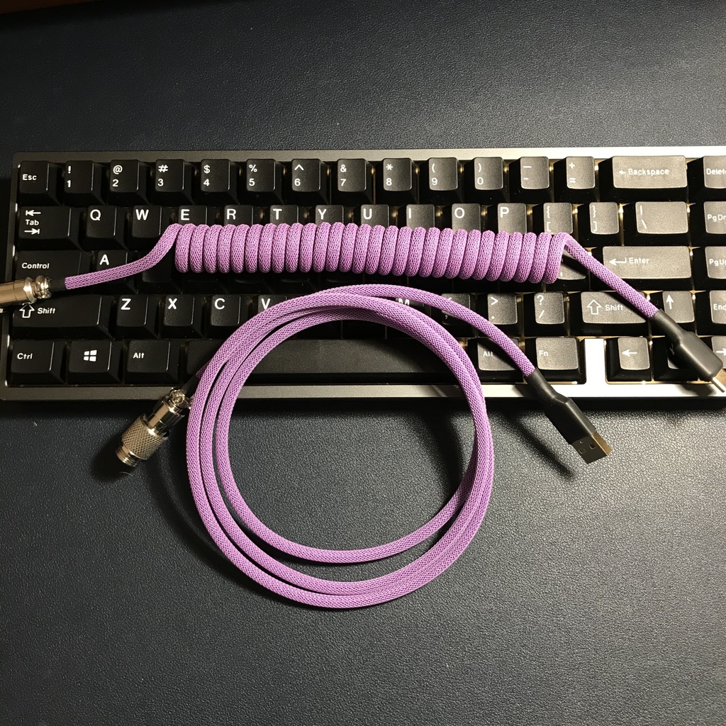 カスタムUSBケーブル パープル