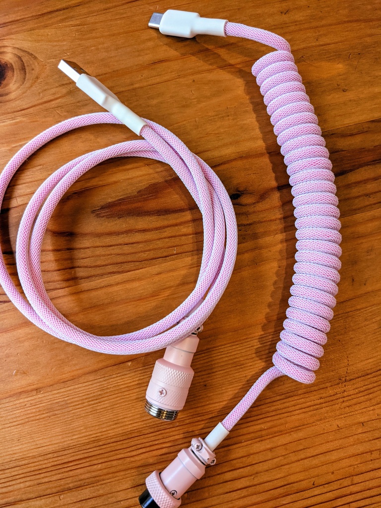 カスタムUSBケーブル ピンク系