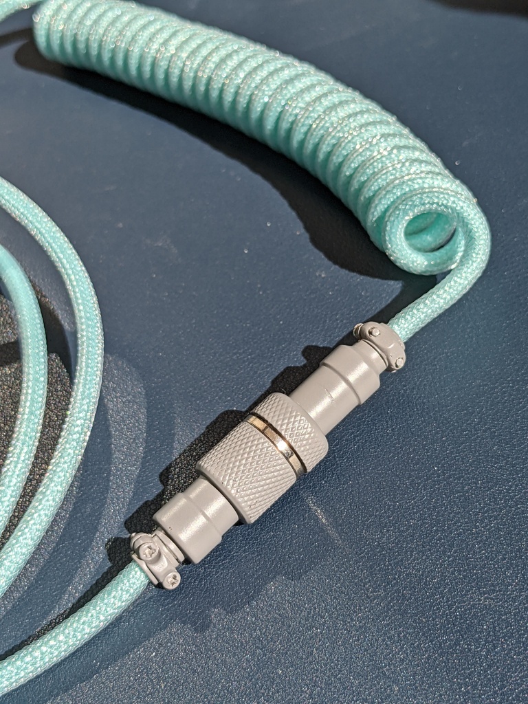 カスタムUSBケーブル ターコイズグレー