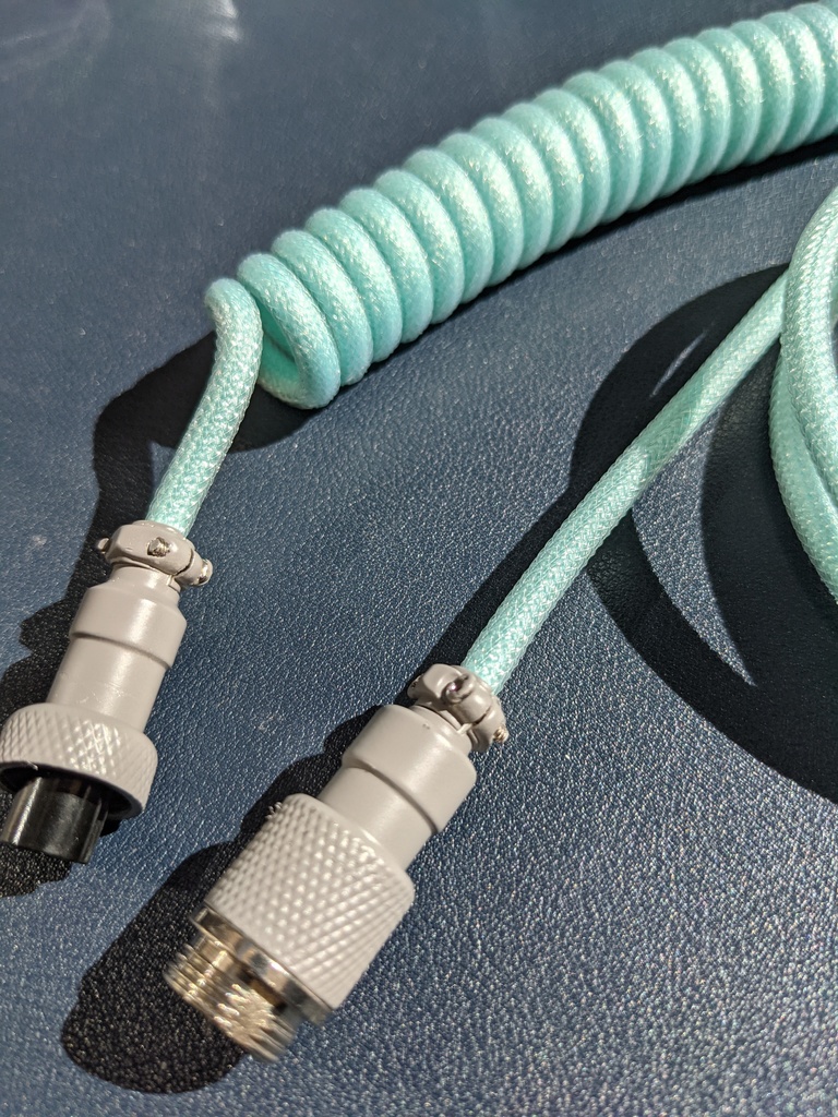 カスタムUSBケーブル ターコイズグレー