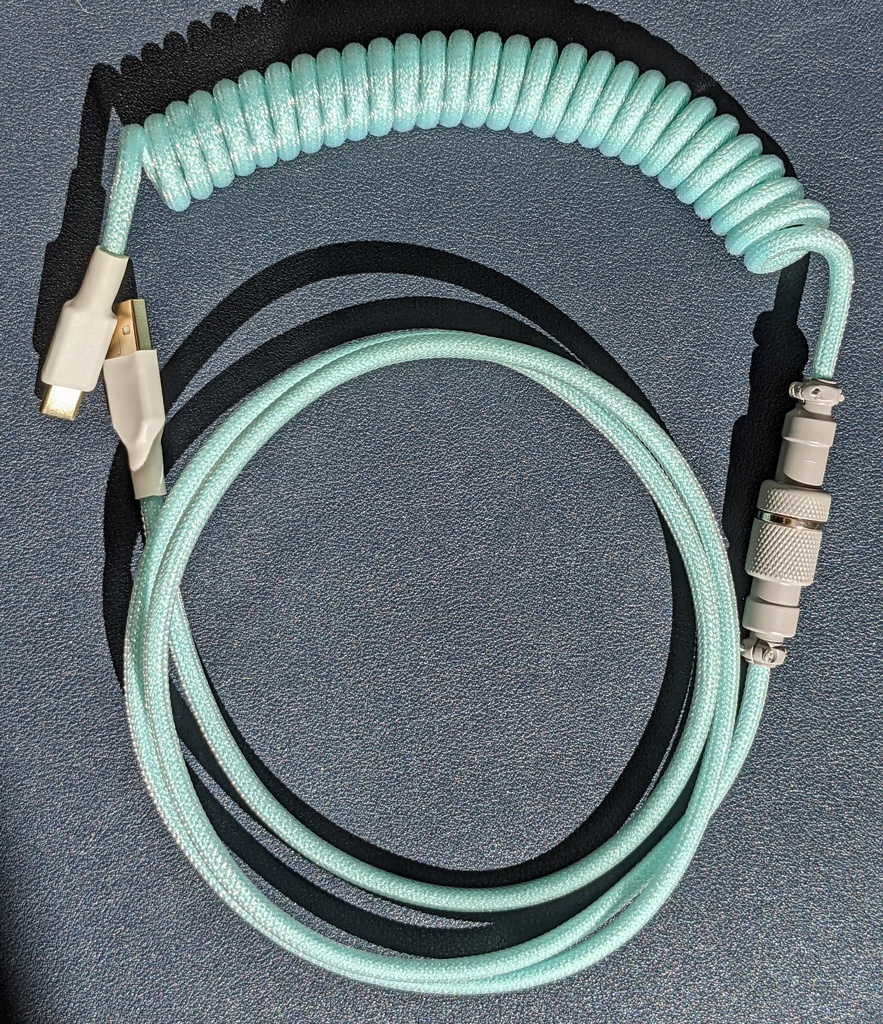 カスタムUSBケーブル ターコイズグレー