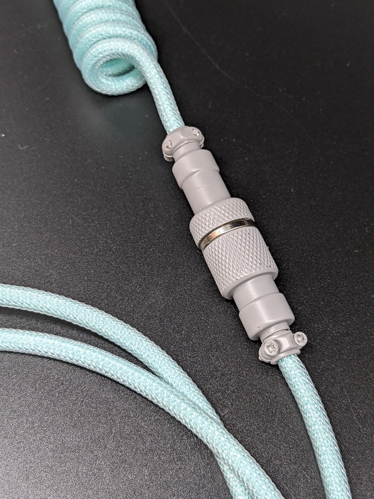 カスタムUSBケーブル ターコイズグレー