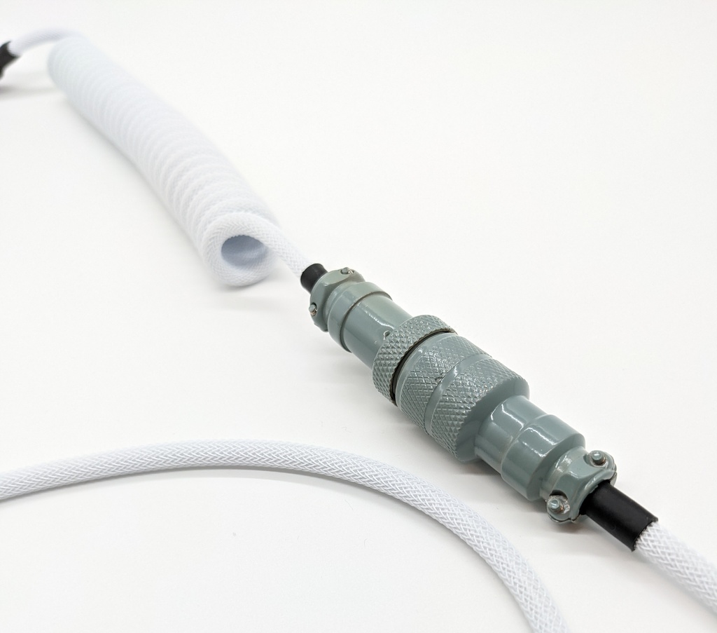 カスタムUSBケーブル ホワイトxグリーン