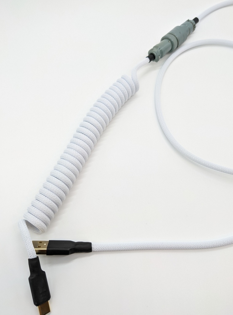 カスタムUSBケーブル ホワイトxグリーン