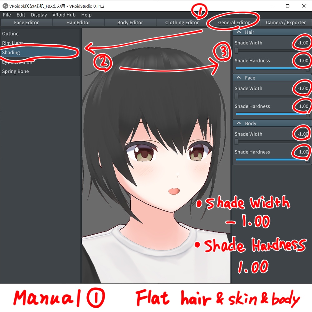 【VRoid正式版・β版】VRoidっぽくないお肌 男性版:skin&body&mouth texture