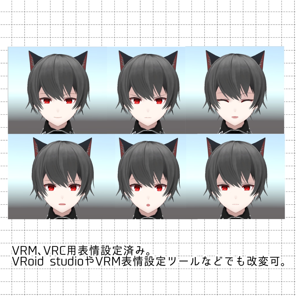 VRC想定オリジナル3Dモデル『ロキア』/VRoid/VRM/VRChat