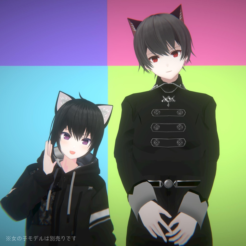 VRC想定オリジナル3Dモデル『ロキア』/VRoid/VRM/VRChat