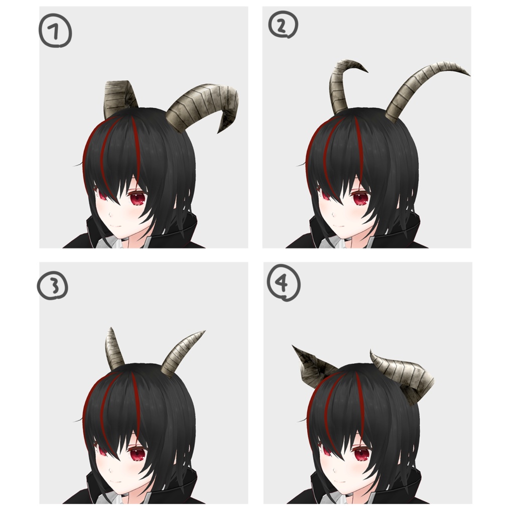 【VRoid正式版】いろいろ角 全8種 VRoid Hone&Textures