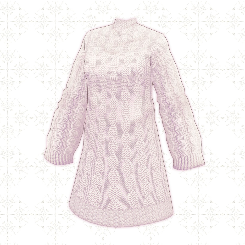 【VRoid正式版】ロングニット Long knit 6 Color SET