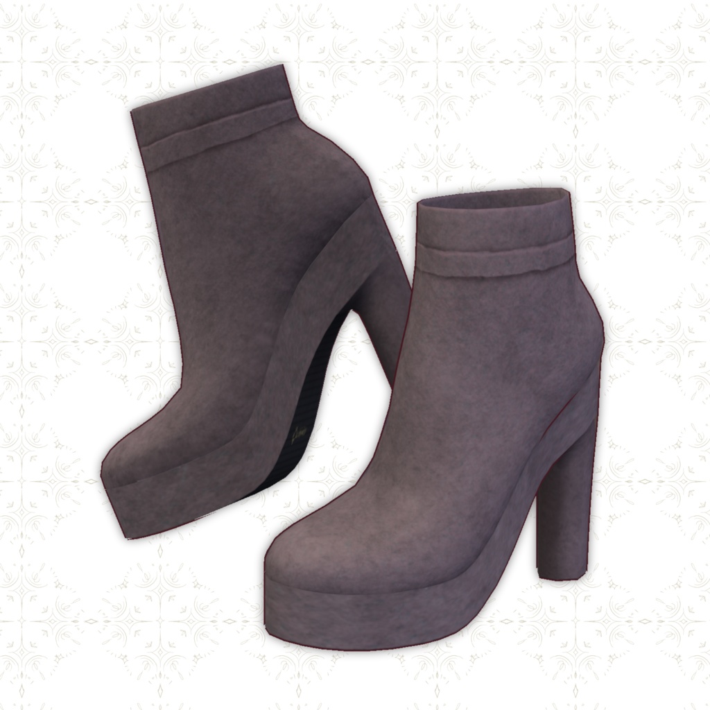 【VRoid正式版】スエードブーツ Suede boots 8Color SET