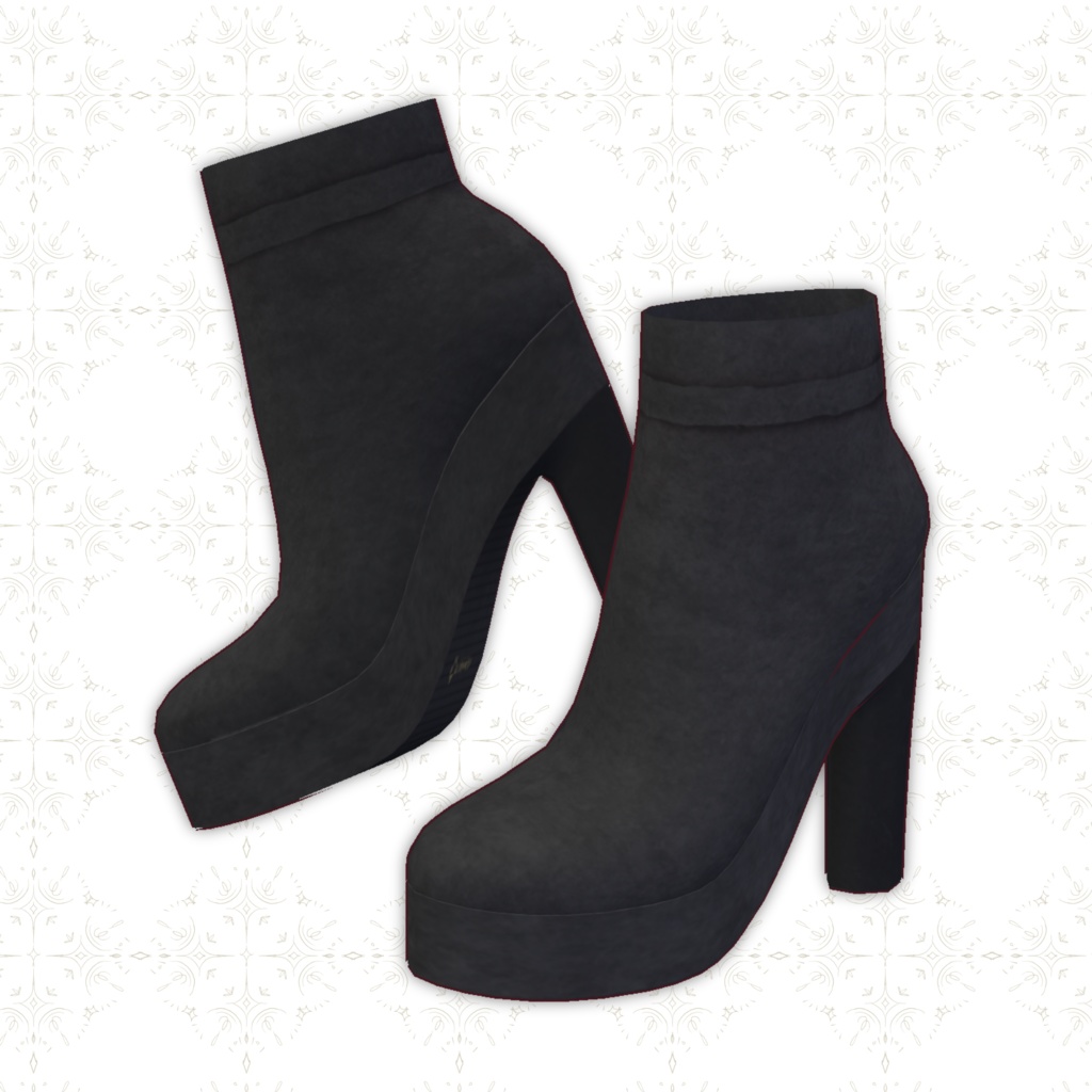 【VRoid正式版】スエードブーツ Suede boots 8Color SET