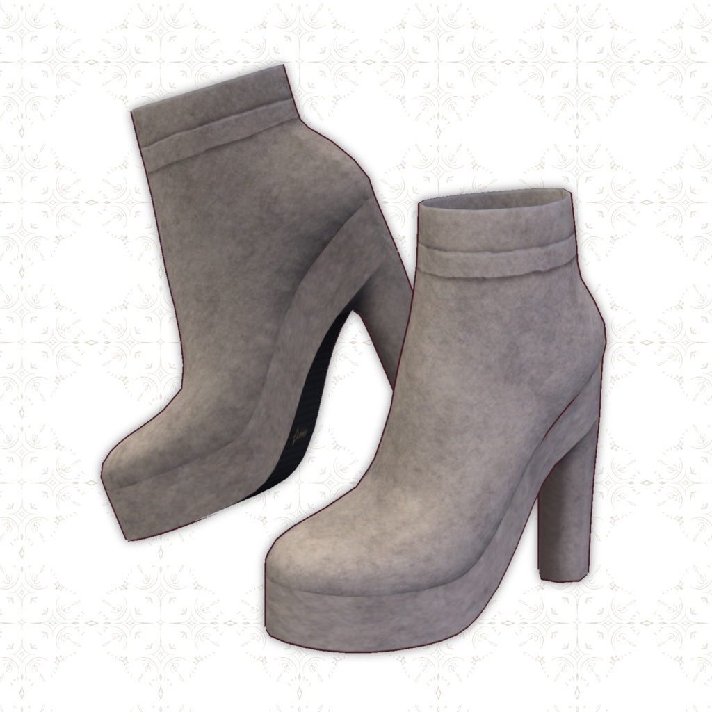 【VRoid正式版】スエードブーツ Suede boots 8Color SET