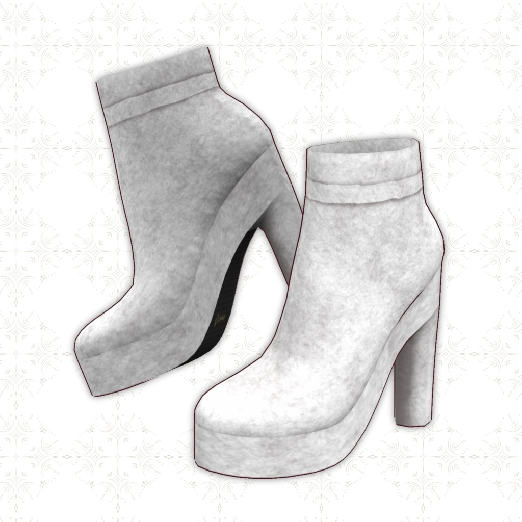 【VRoid正式版】スエードブーツ Suede boots 8Color SET