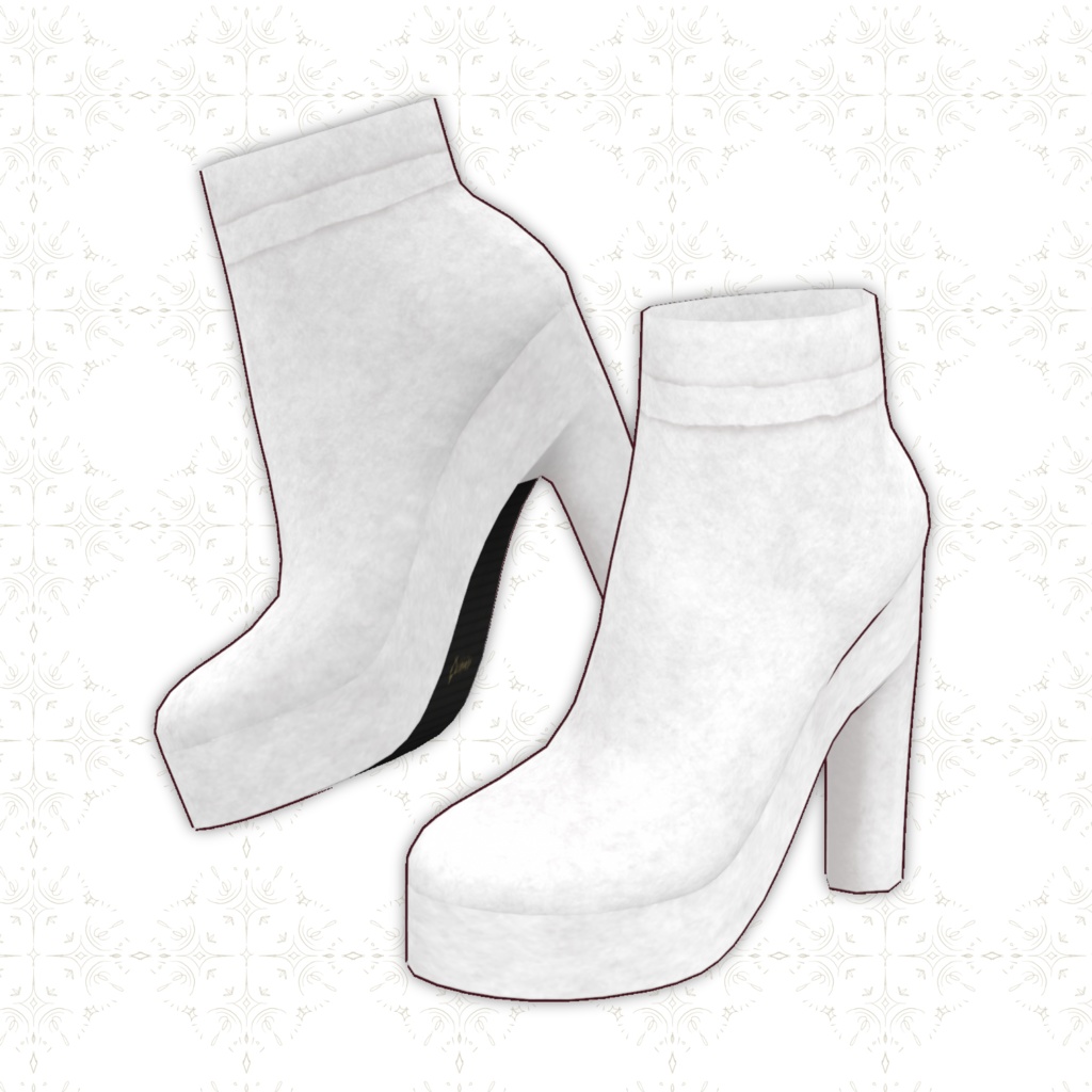 【VRoid正式版】スエードブーツ Suede boots 8Color SET