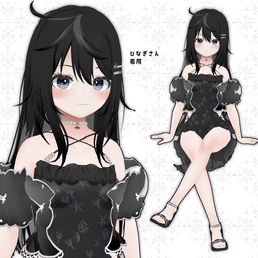 【VRoid正式版】シェル水着セット Seashell swimsuit