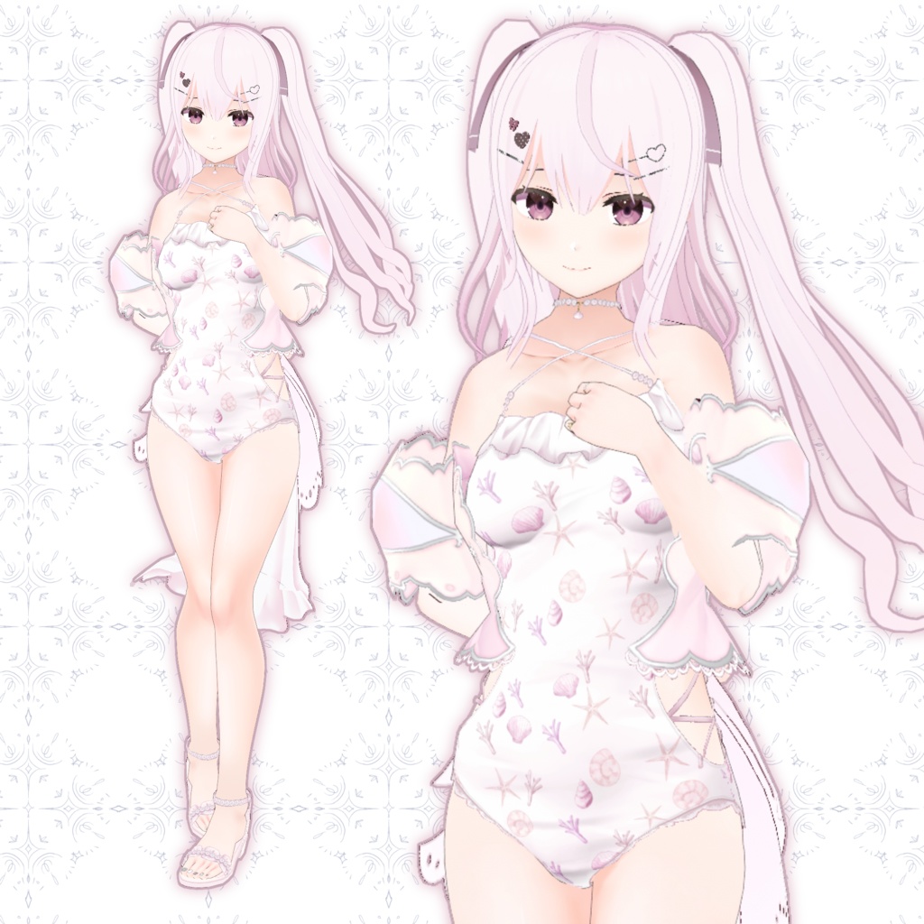 【VRoid正式版】シェル水着セット Seashell swimsuit