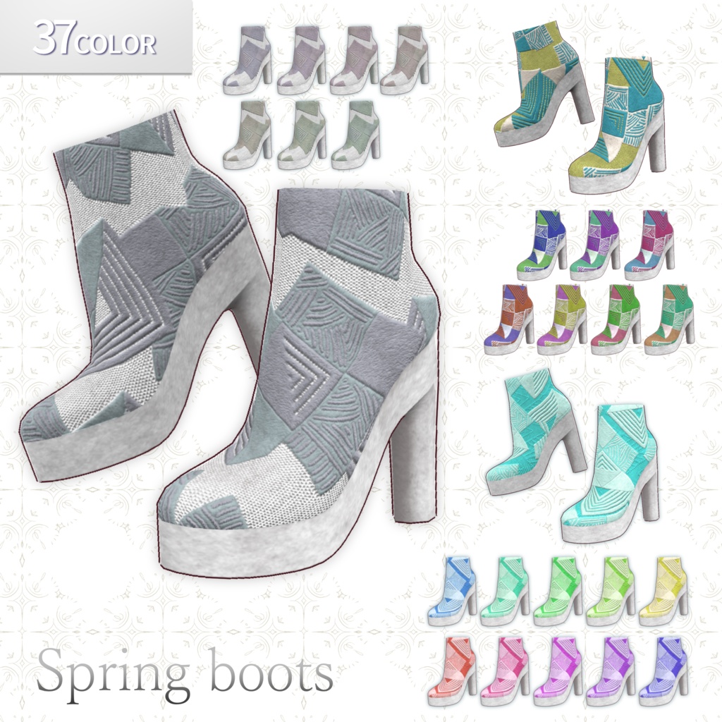 【VRoid正式版】春のハイヒールブーツ TORINGO_spring boots