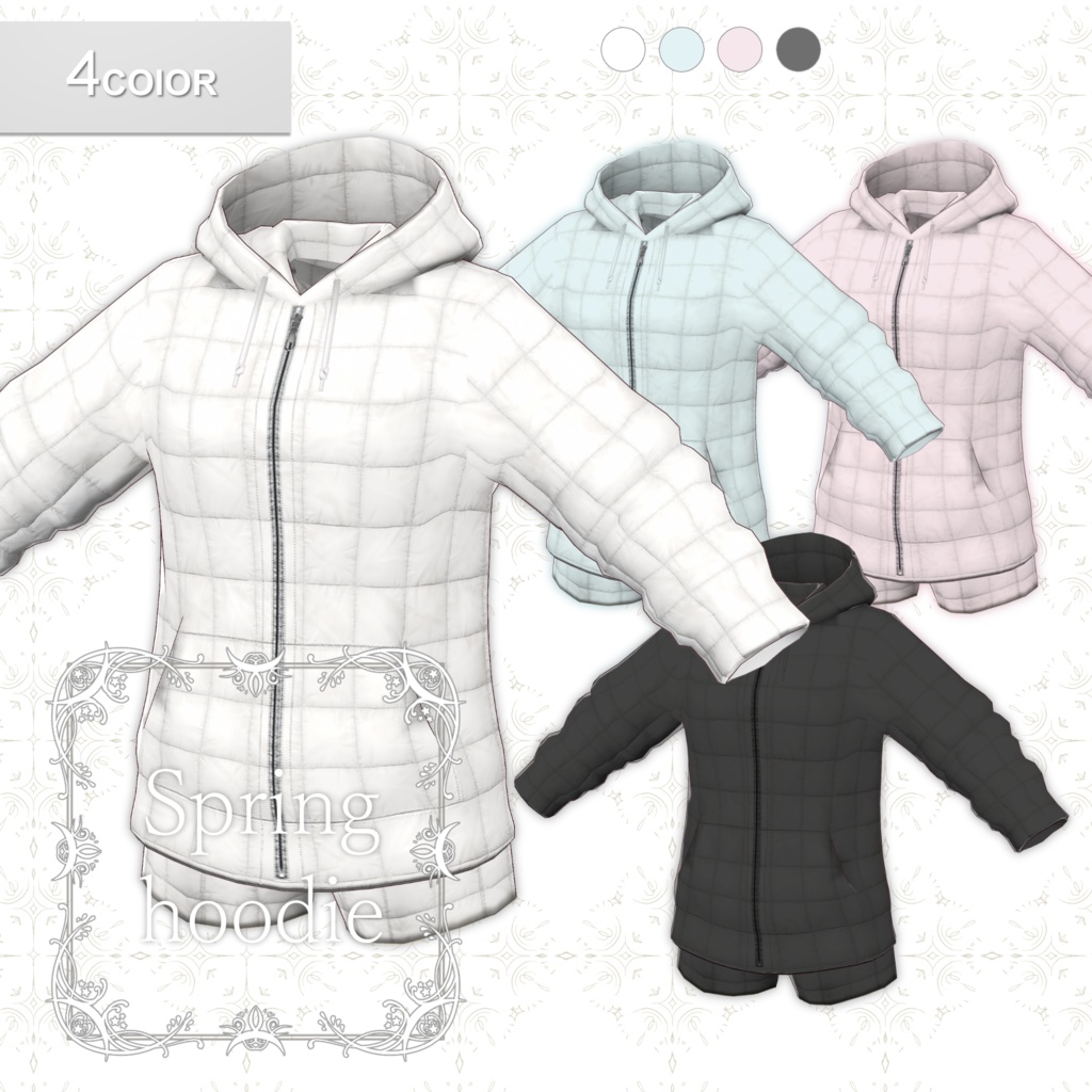 【VRoid正式版】春のダウンパーカー _Spring Down hoodie 