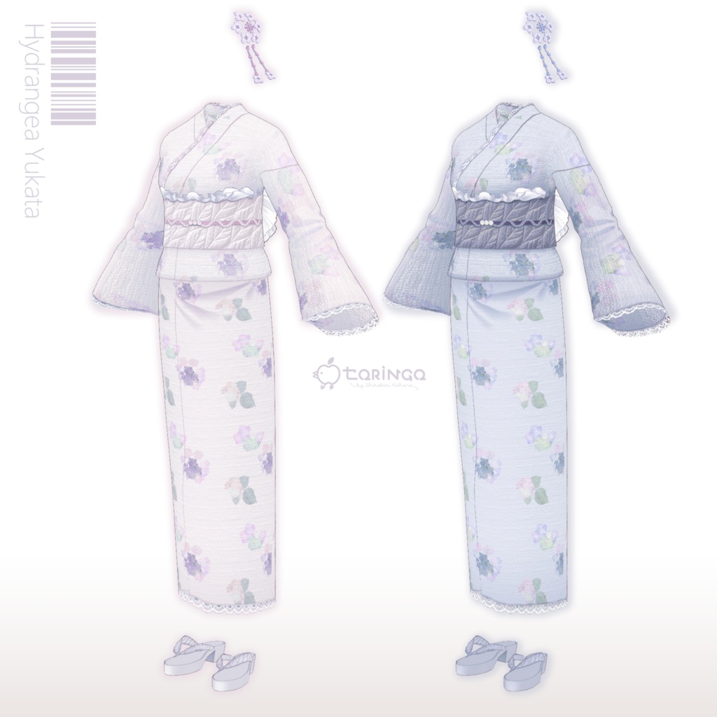 【VRoid正式版】紫陽花浴衣 Hydrangea Yukata