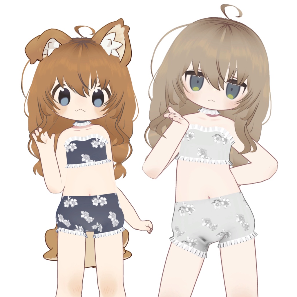 ふわりおさげ【8アバター対応】