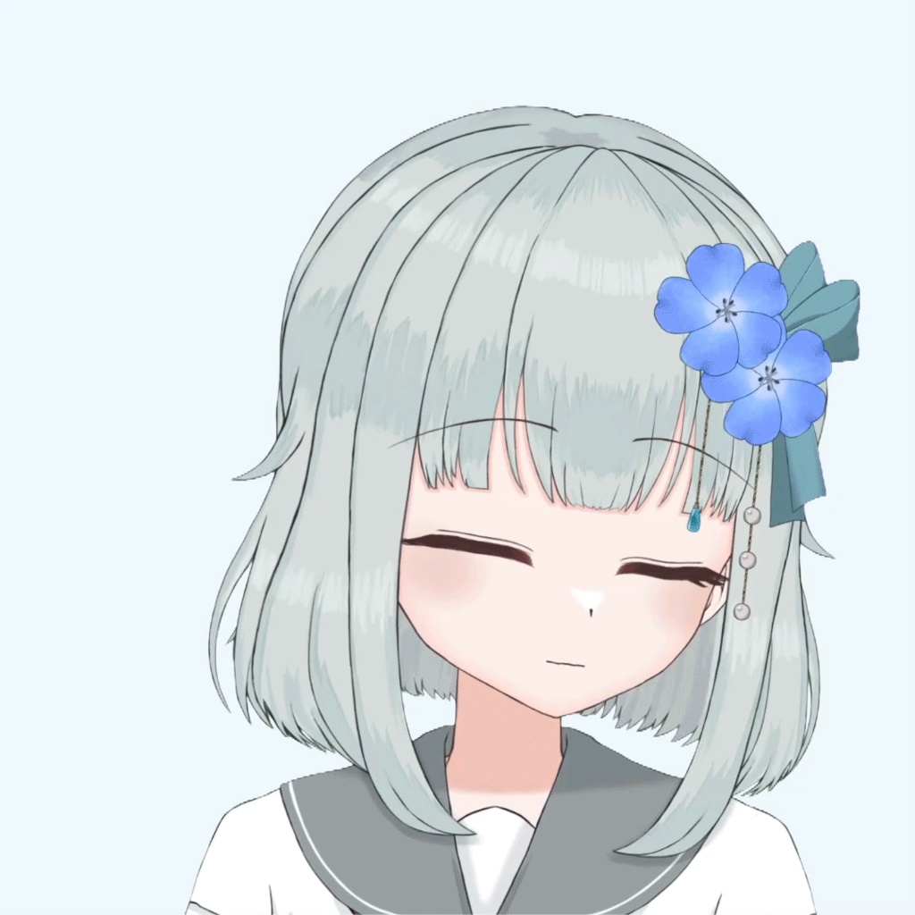 【Live2Dアイテム】ネモフィラの髪飾り【VTS対応】