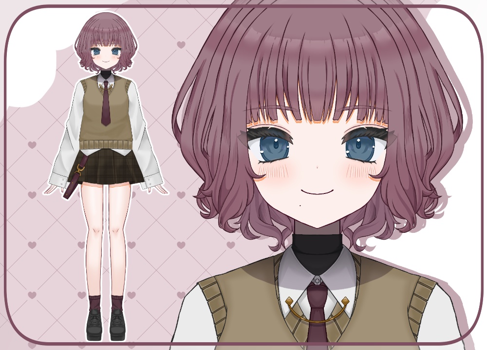 【汎用】ふわ赤髪ちゃん【パーツ分け済みPSD】