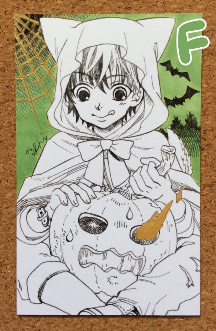 【小さいフレームレス原画】犬頭巾くん