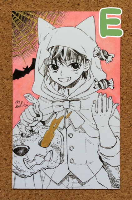 【小さいフレームレス原画】犬頭巾くん