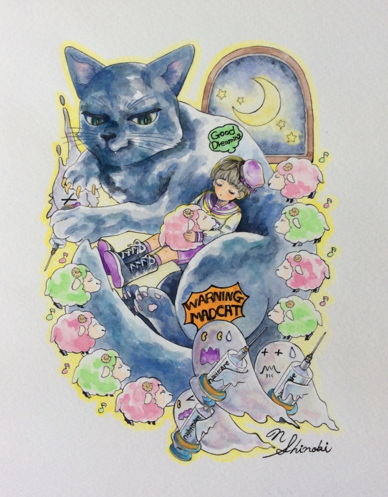 【ノンフレーム原画】Good night, Nightmare.