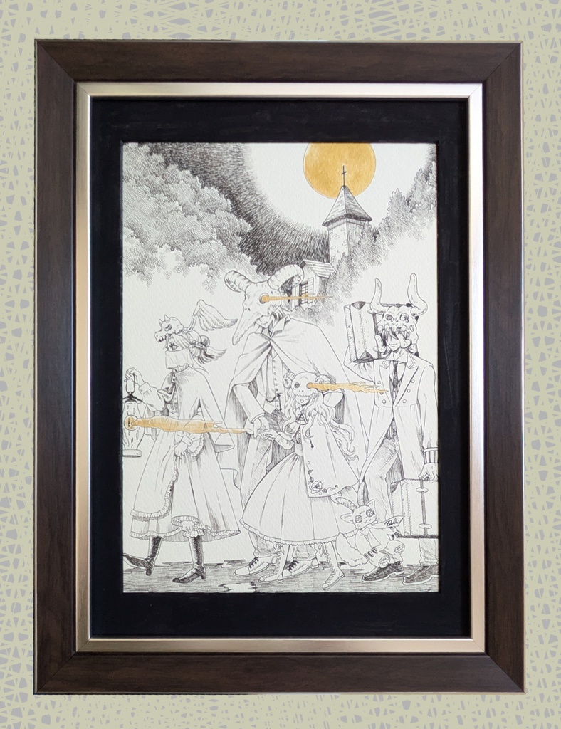 NEW!【額装作品】Bewohner tiefer Wälder