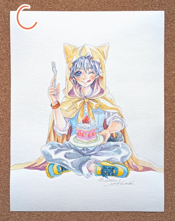 NEW!【フレームレス原画】犬頭巾くん