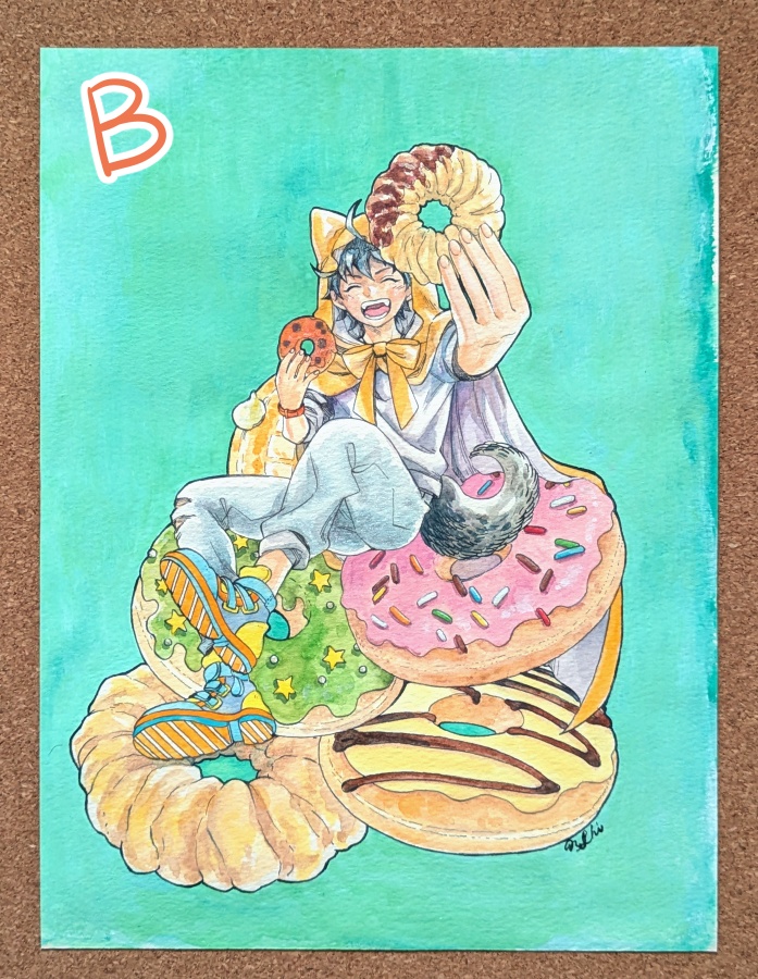 NEW!【フレームレス原画】犬頭巾くん