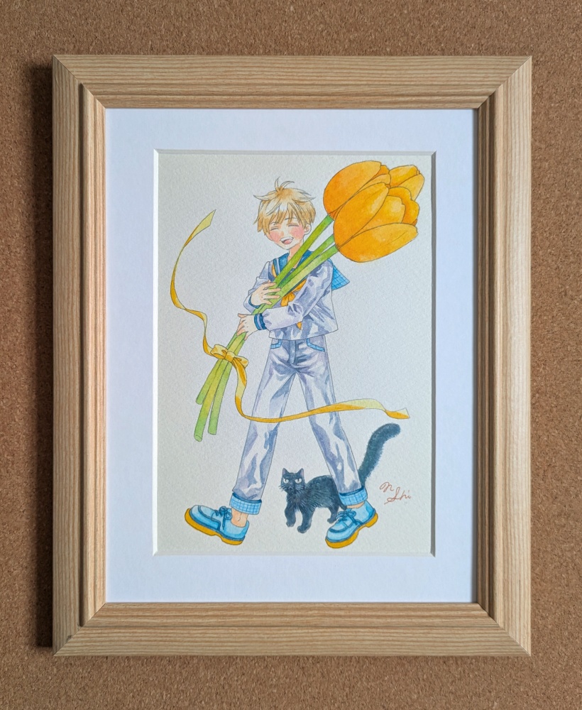 NEW!【額装原画】春を届けに