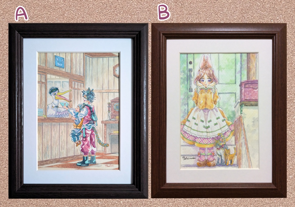 NEW!【額装原画】手紙をきみに