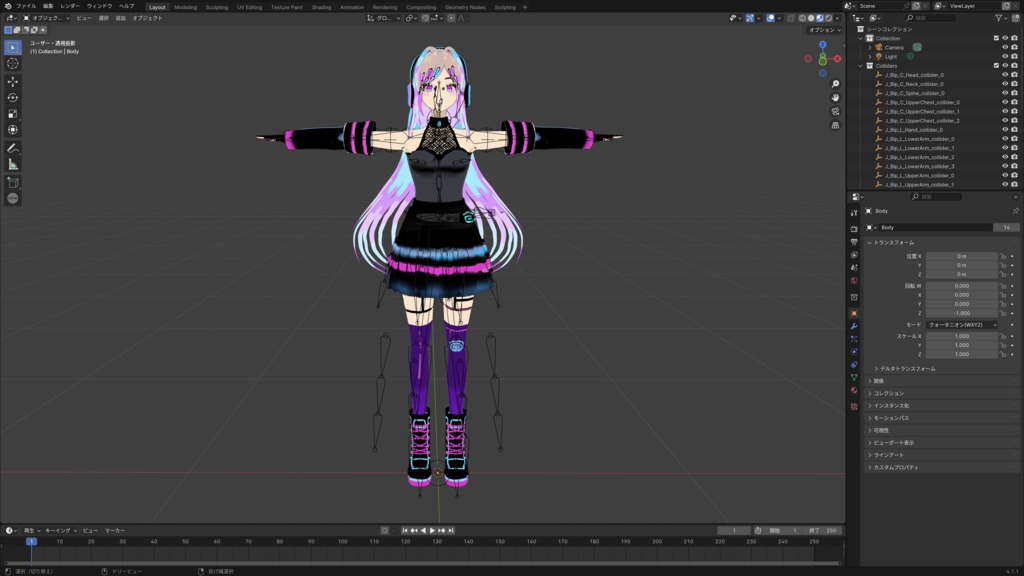 オリジナル3Dモデル「NANAMI」 - きみの3D工房 - 2/4