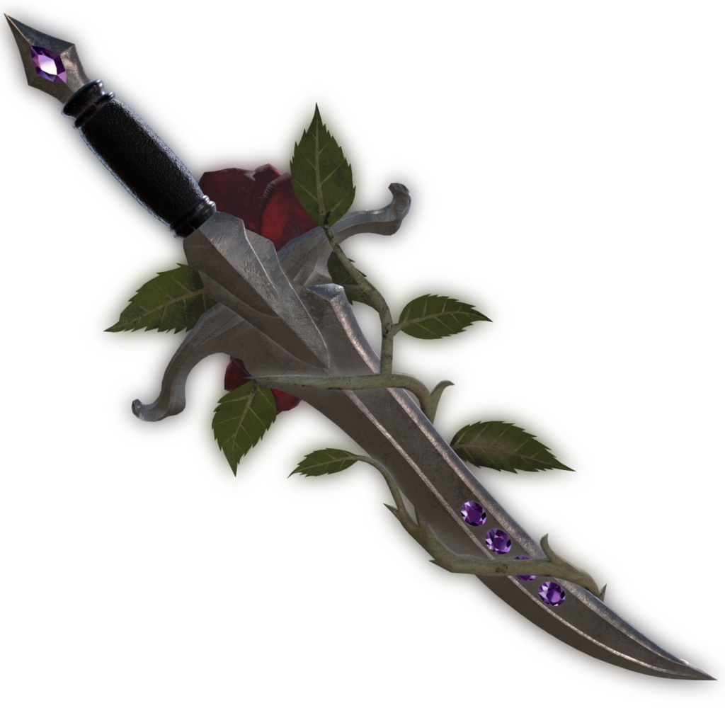 Dark Fantasy Rose Dagger & Crown Set for Manuka { マヌカ用 ダークファンタジー 薔薇の短剣&王冠セット}