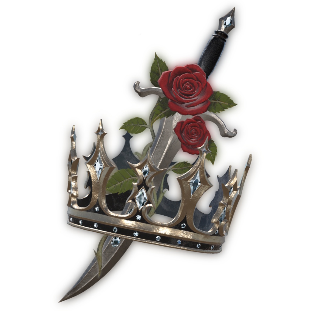 Dark Fantasy Rose Dagger & Crown Set for Manuka { マヌカ用 ダークファンタジー 薔薇の短剣&王冠セット}