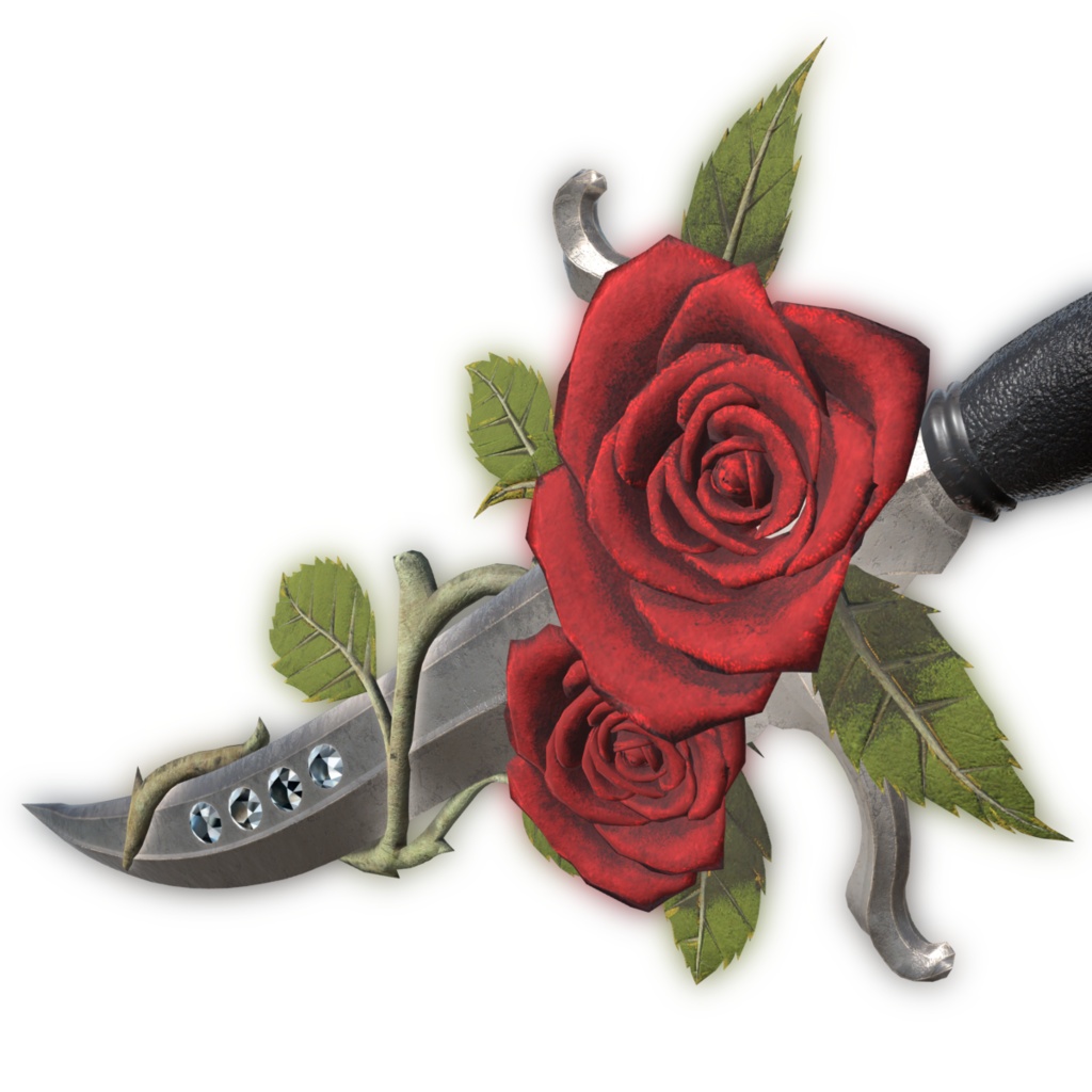 Dark Fantasy Rose Dagger & Crown Set for Manuka { マヌカ用 ダークファンタジー 薔薇の短剣&王冠セット}