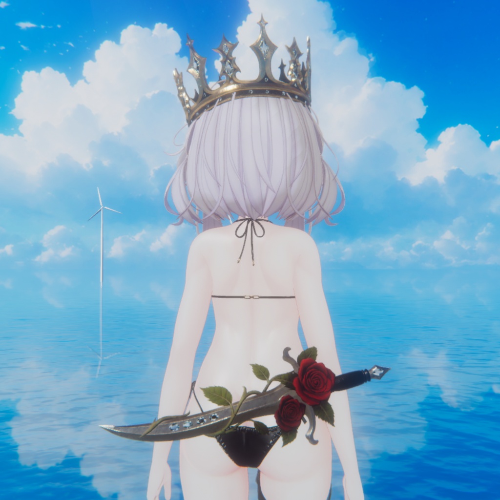 Dark Fantasy Rose Dagger & Crown Set for Manuka { マヌカ用 ダークファンタジー 薔薇の短剣&王冠セット}