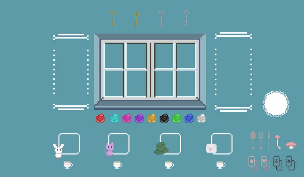 ドット絵ふしぎの国のアリス風素材【ココフォリア素材】