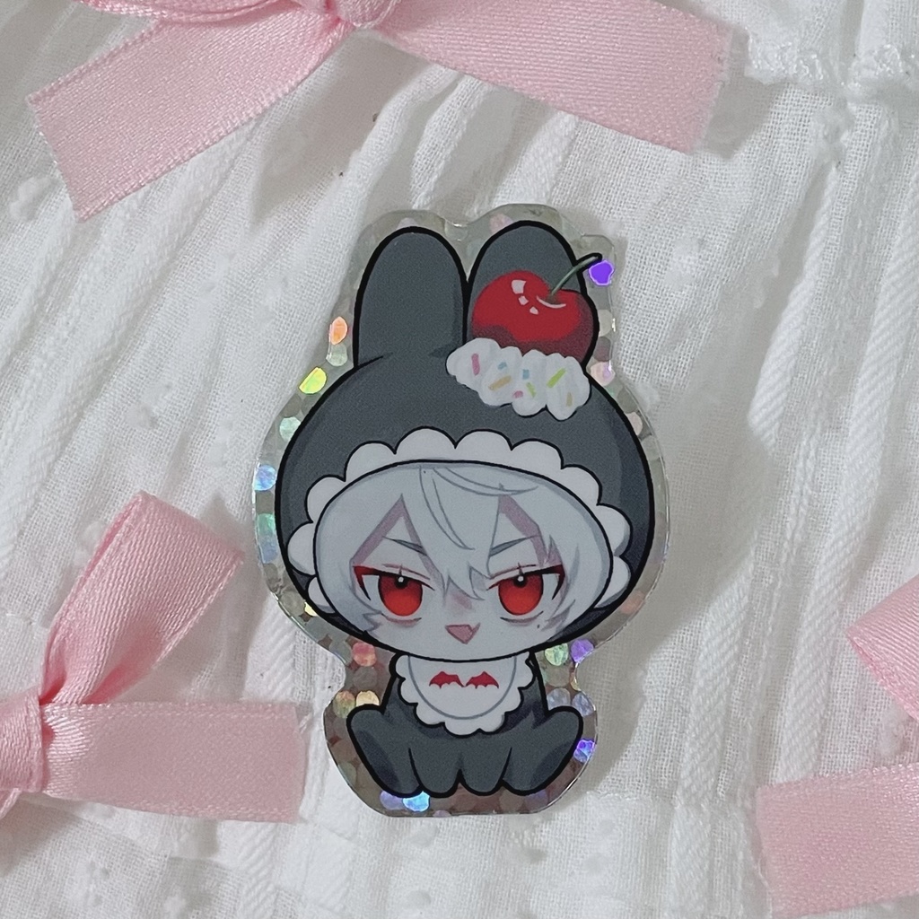 【セット】キラキラうさぎステッカー&マグネット6種