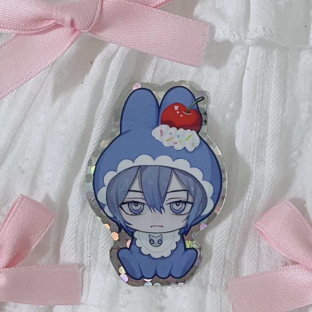 【セット】キラキラうさぎステッカー&マグネット6種