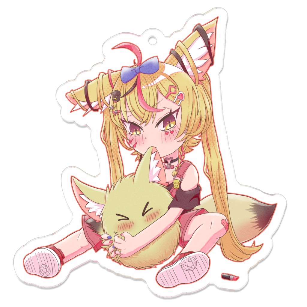 【非公式】尾丸ポルカ　アニマル　アクリルキーホルダー　フチあり