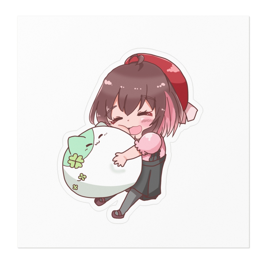 み〜ぽよステッカー(にゃんこぬいモフモフ)